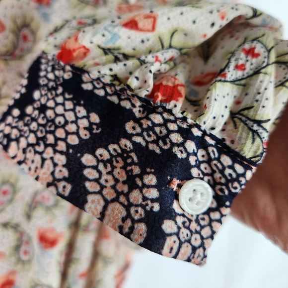 Free People Floral Snake Print Blouse - Picture 4 of 7